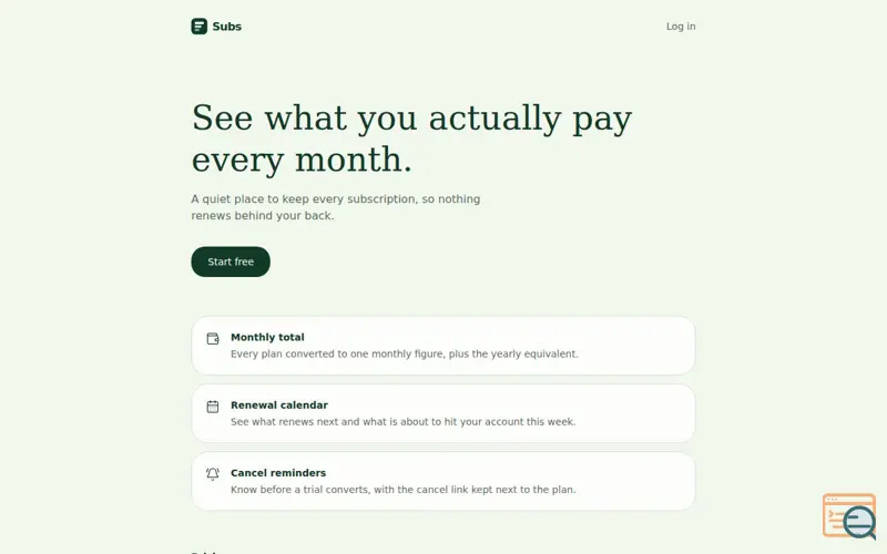 Screenshot of Subs