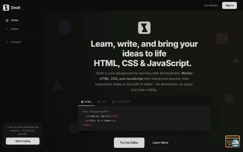Screenshot of Deoit
