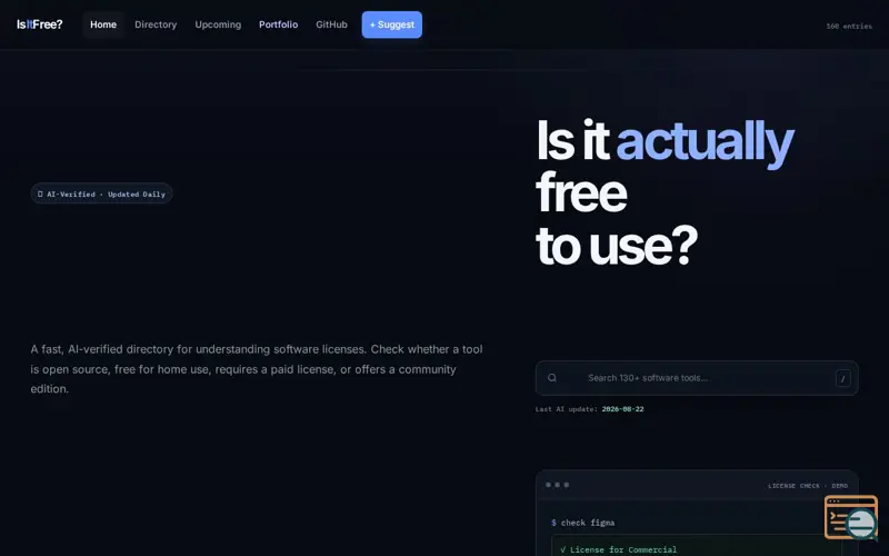 Screenshot of IsItFree?