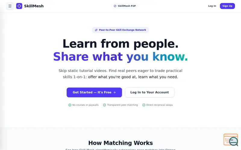 Screenshot of SkillMesh 