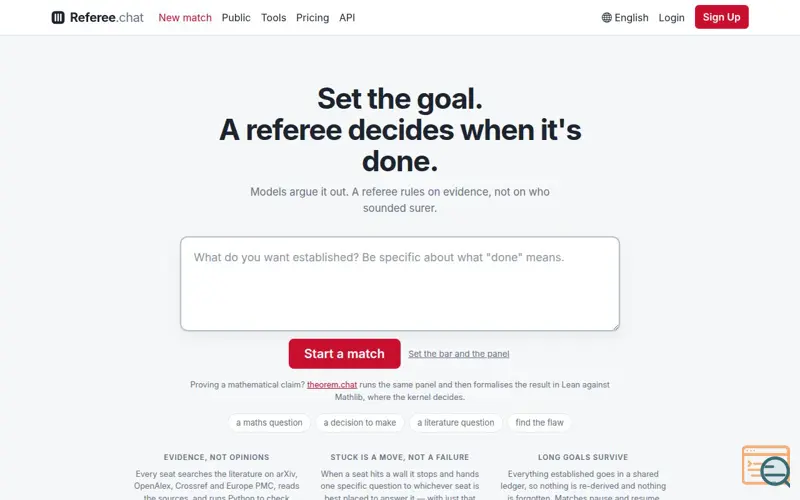 Screenshot of Referee.Chat