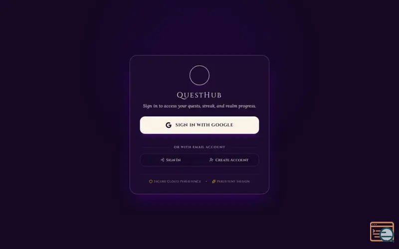 Screenshot of QuestHub