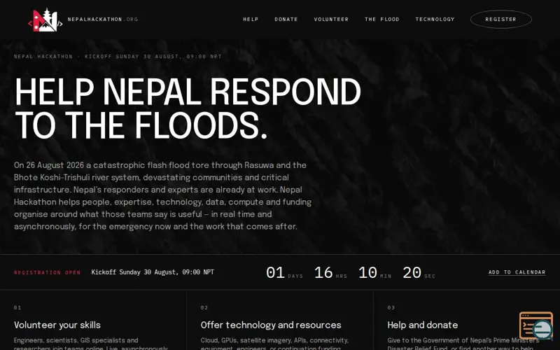 Screenshot of Nepal Hackathon