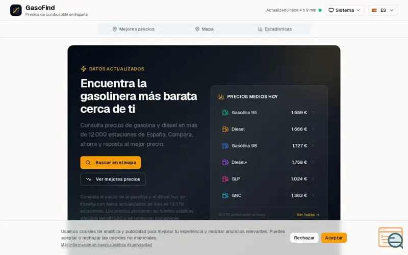 Screenshot of GasoFind