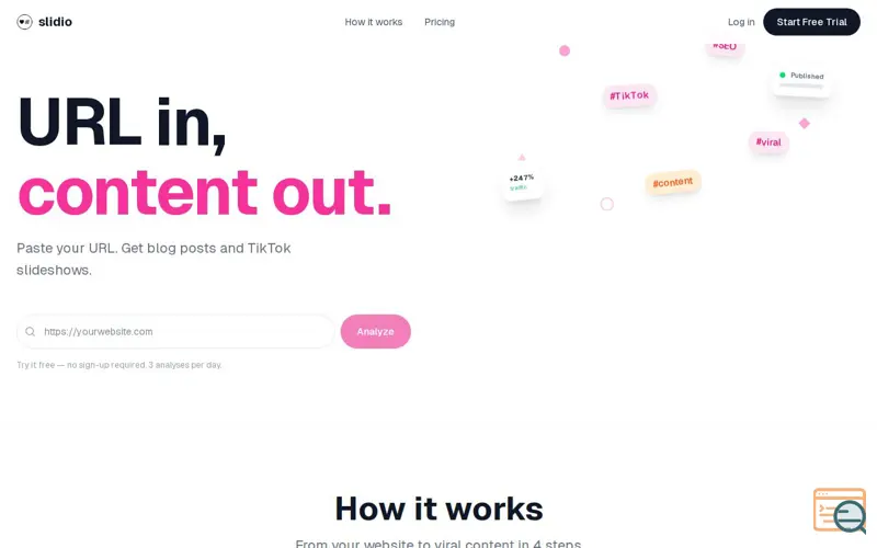 Screenshot of Slidio