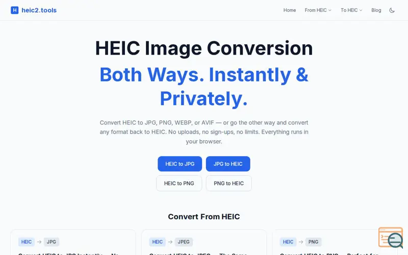 Screenshot of heic2.tools