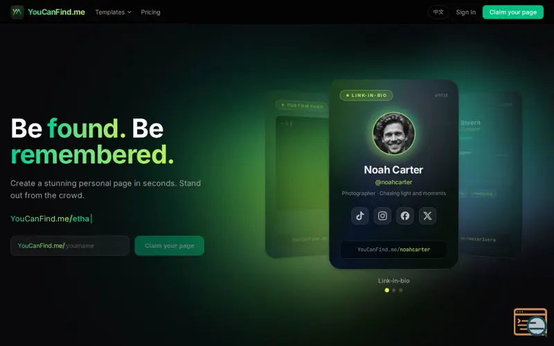 Screenshot of YouCanFind.me