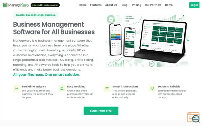 Screenshot of ManageKaro