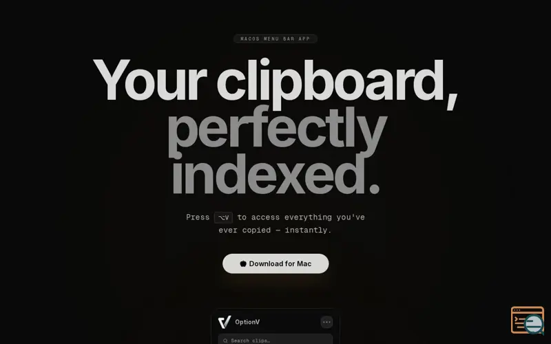 Screenshot of OptionV