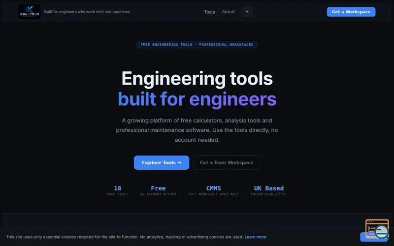 Screenshot of Kolatron Engineering