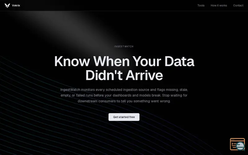 Screenshot of IngestWatch