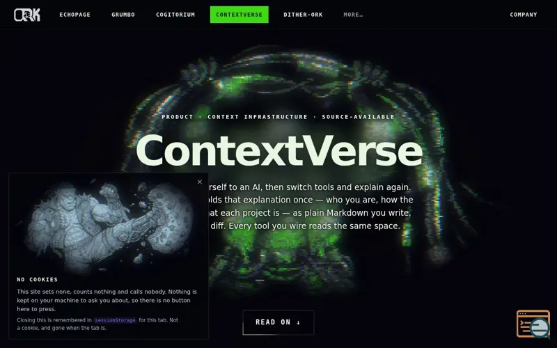 Screenshot of ContextVerse