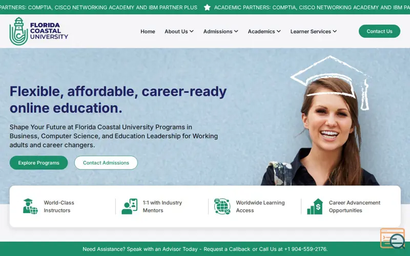 Screenshot of Florida Coastal University