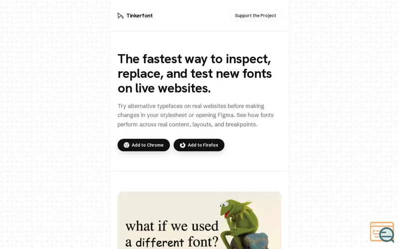 Screenshot of Tinkerfont