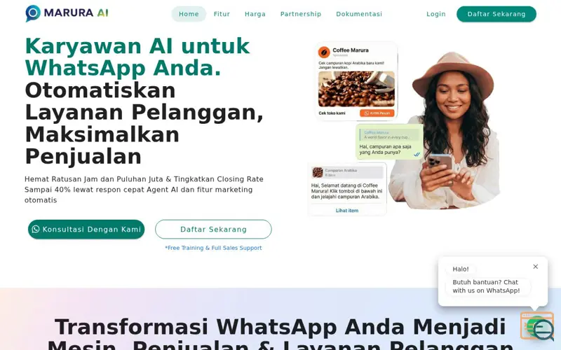 Screenshot of Marura AI