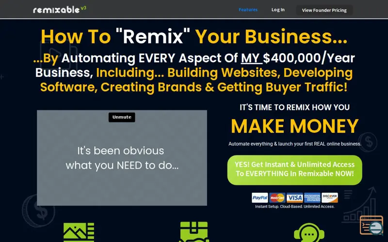 Screenshot of How To "Remix" Your Business. 