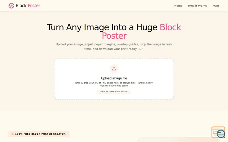 Screenshot of Block Poster