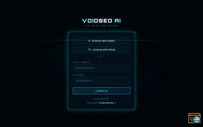 Screenshot of VoidSEO AI