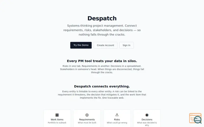 Screenshot of Despatch