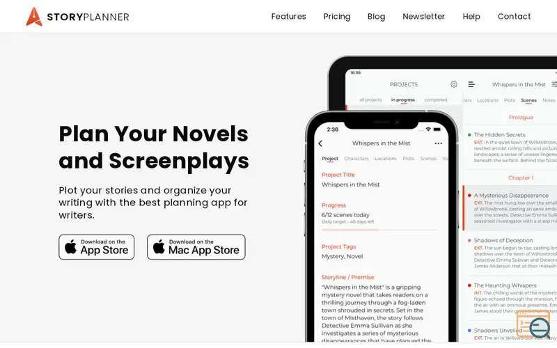 Screenshot of Story Planner for Writers