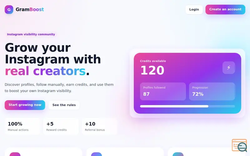 Screenshot of GramBoost