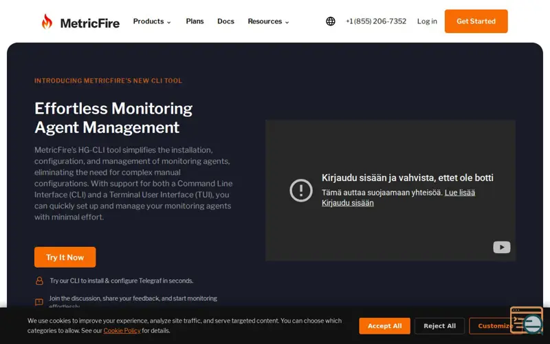 Screenshot of MetricFire MCP Server