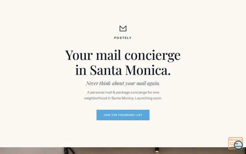 Screenshot of Postely