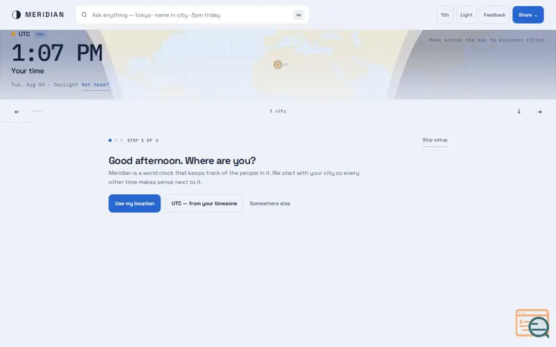 Screenshot of Meridian