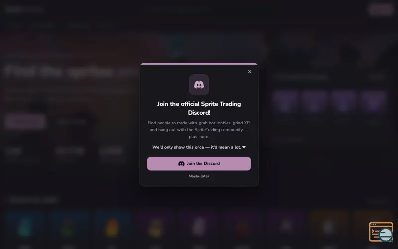 Screenshot of SpriteTrading