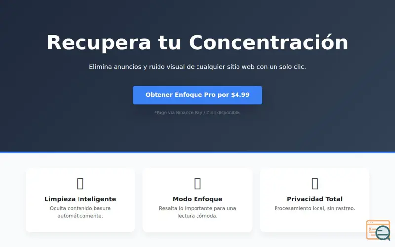 Screenshot of Enfoque Pro