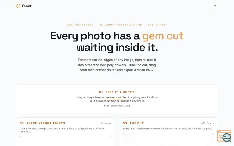 Screenshot of Facet