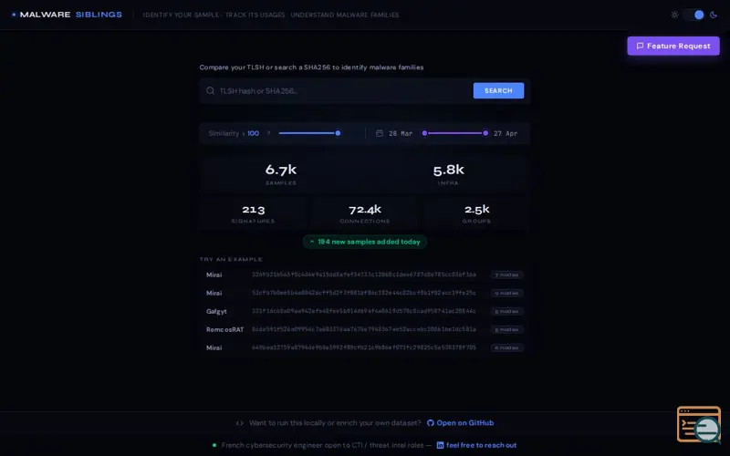 Screenshot of Malwaresiblings