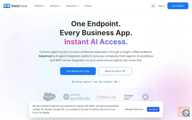 Screenshot of DataGrout AI