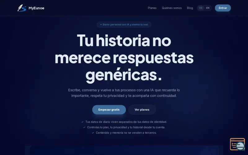 Screenshot of MyEunoe