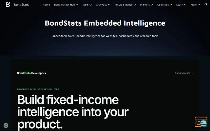 Screenshot of BondStats Embedded Intelligence