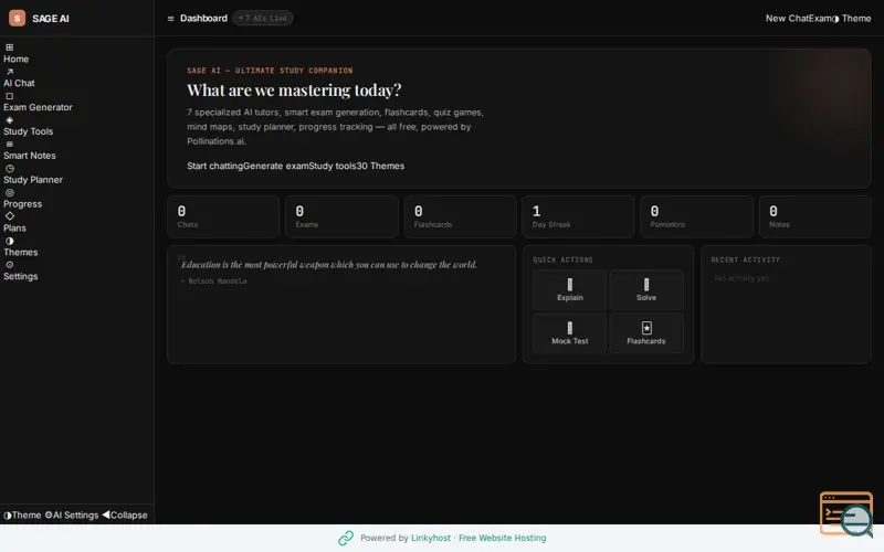 Screenshot of Sage - Your Tutor