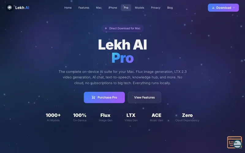Screenshot of Lekh AI Pro – Local AI Studio