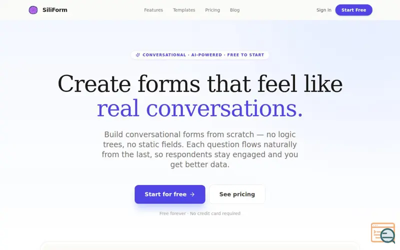 Screenshot of SiliForm