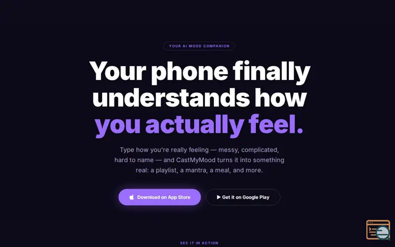 Screenshot of CastMyMood