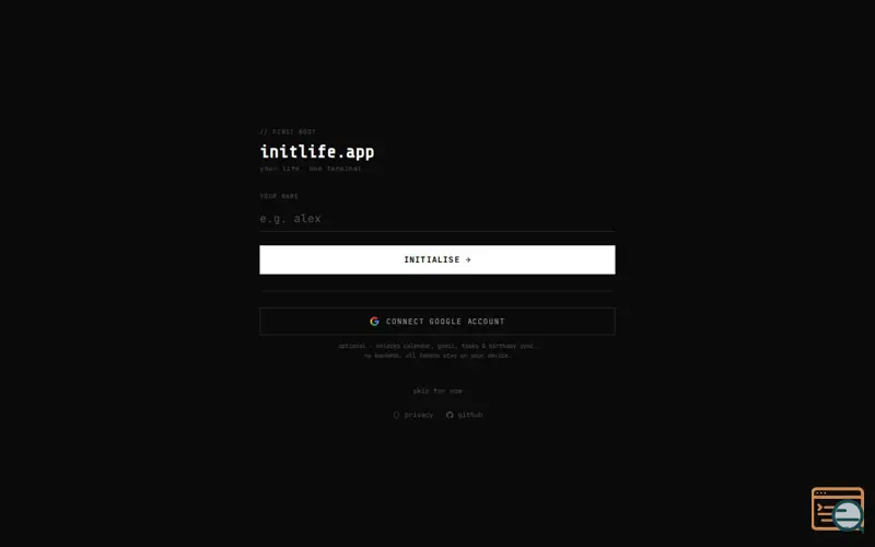 Screenshot of InitLife