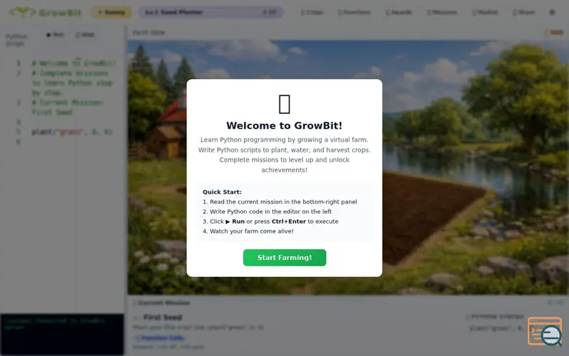 Screenshot of GrowBit
