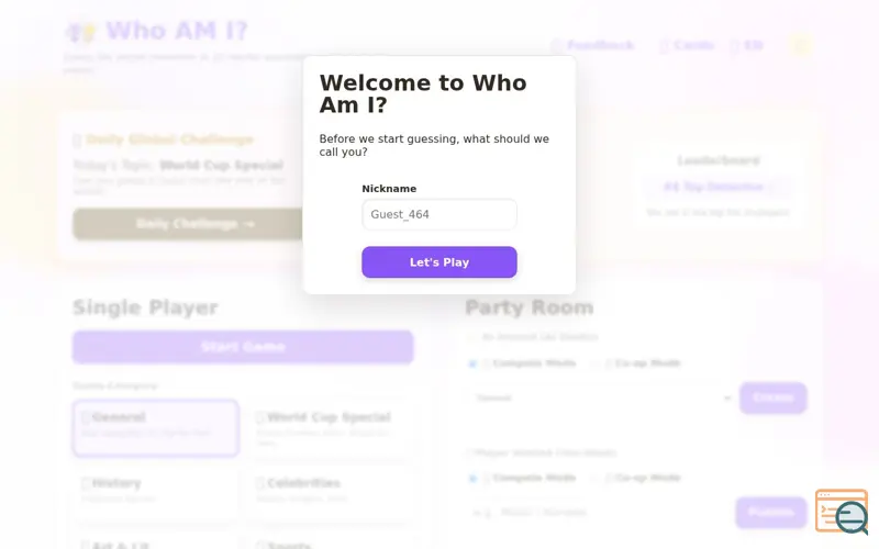 Screenshot of WhoAmI