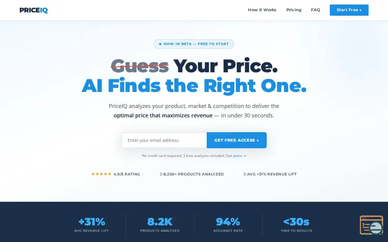 Screenshot of PriceIQ