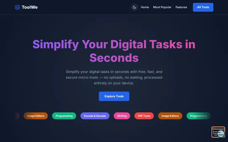 Screenshot of ToolWe