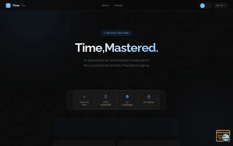 Screenshot of TimerPro