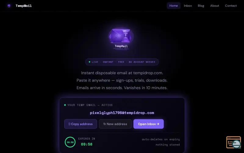 Screenshot of TempiDrop