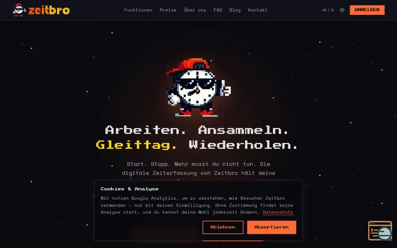Screenshot of Zeitbro
