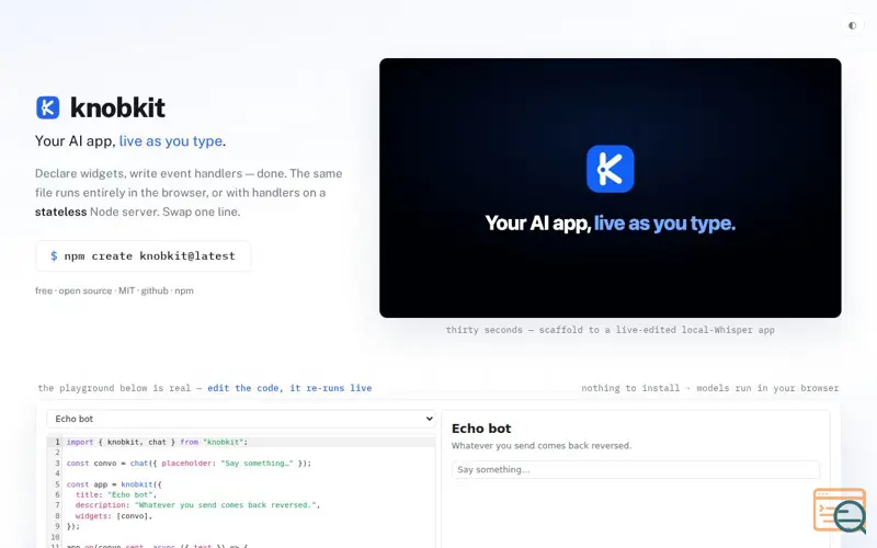 Screenshot of Knobkit