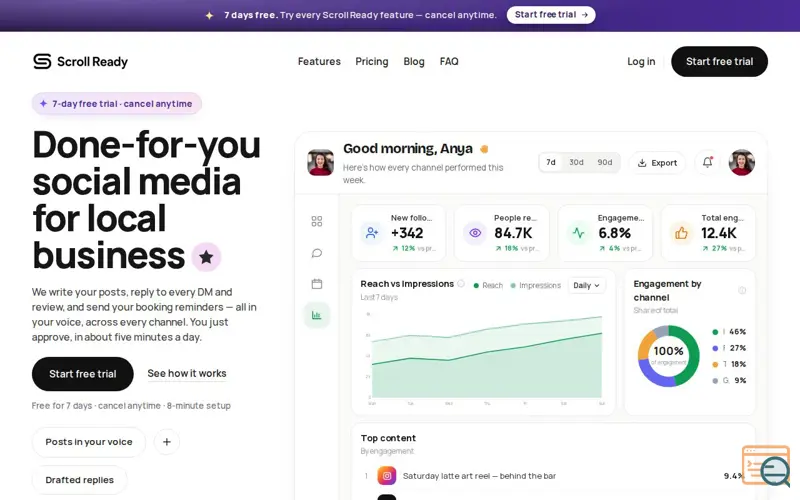 Screenshot of Scroll Ready