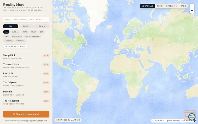 Screenshot of Reading Maps